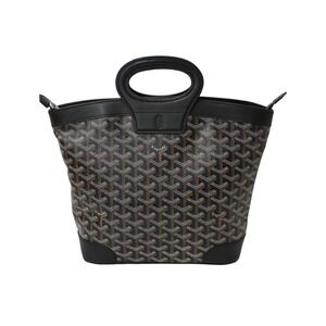 GOYARD Beluga Handbag Coated Canvas Black